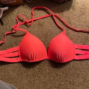 Coral bathing suit top